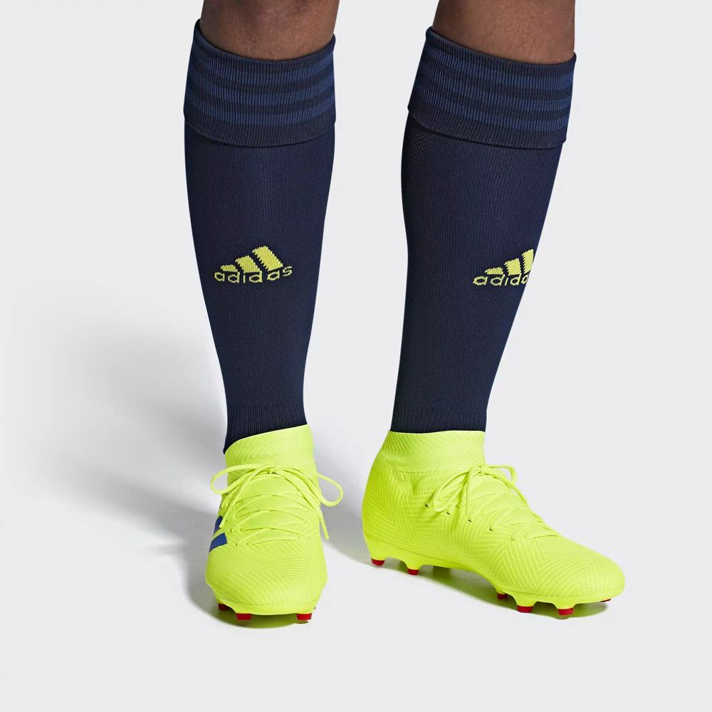 Adidas Nemeziz 18.3 Firm Ground Tacos de Futbol Amarillos Para Mujer (MX-33313)